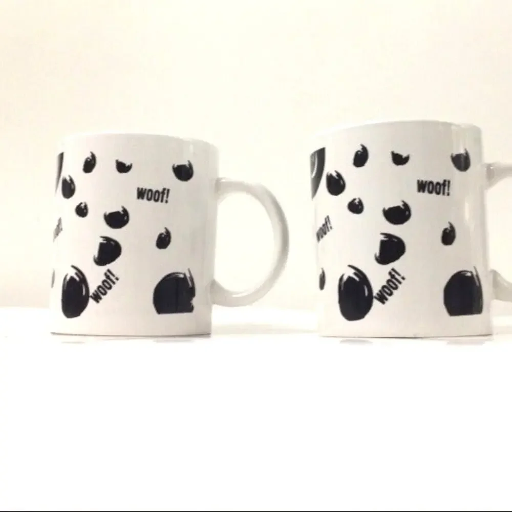 Shonfeld's USA Dog Paw WOOF WOOF Coffee Cup Mug Set